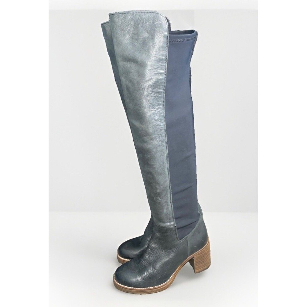 Free People MTNG OTK Boots 36 Black Leather Quiet Luxury Old Money Boho